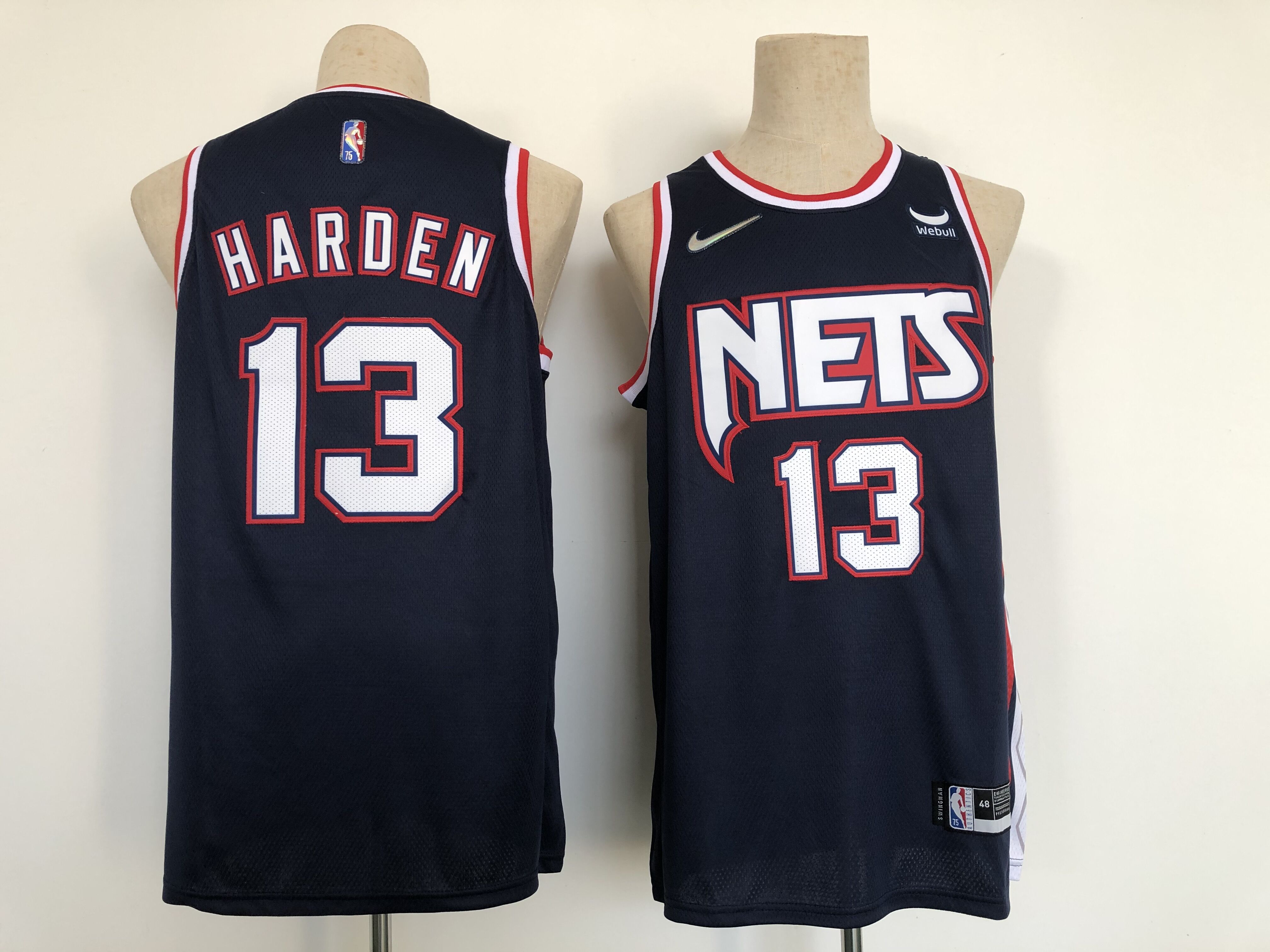 Men Brooklyn Nets #13 Harden Dark blue 2022 City Edition Nike NBA Jersey->brooklyn nets->NBA Jersey